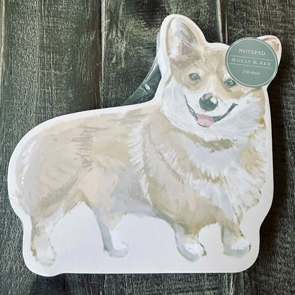 Corgi Dog Shaped Stationary Molly & Rex Notepad